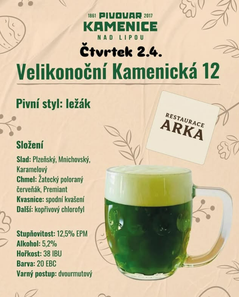 Zelený Čtvrtek v restauraci Arka